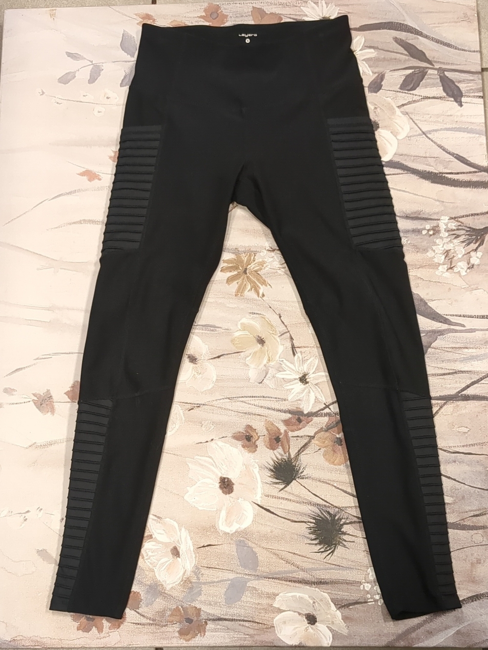 Layer 8 Black Ribbed Leggings